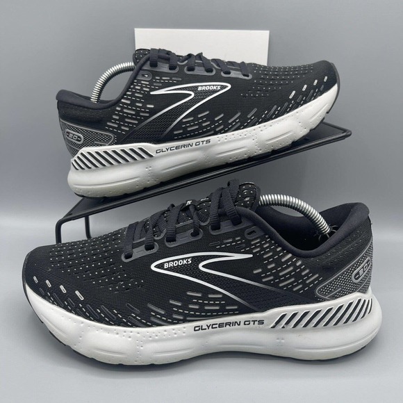 Brooks Shoes - Brooks Glycerin GTS 20 Womens 8 B Shoes Black Running Walking Gym Comfort